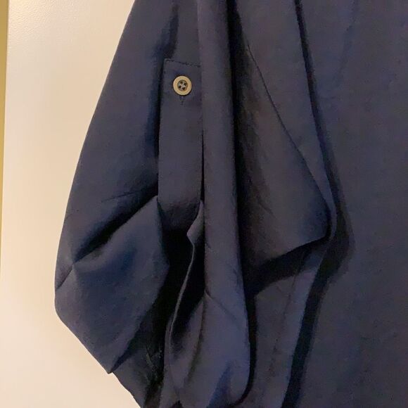 Ruby Rd Size 16 navy blue blouse - Picture 2 of 9